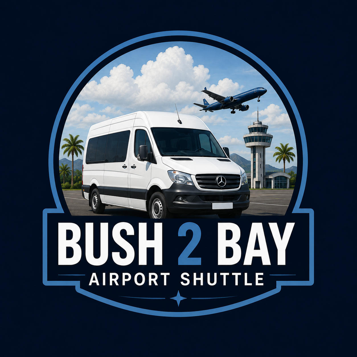 Bush 2 Bay Airport Shuttle logo