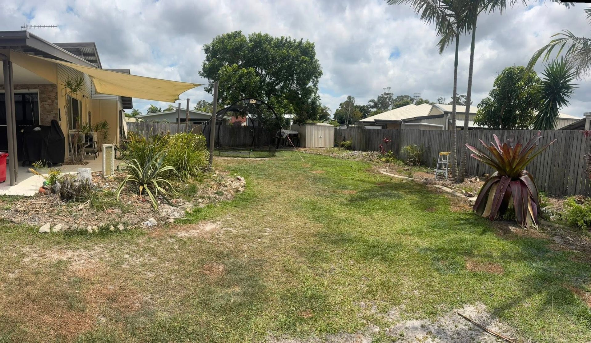 Backyard before transformation works