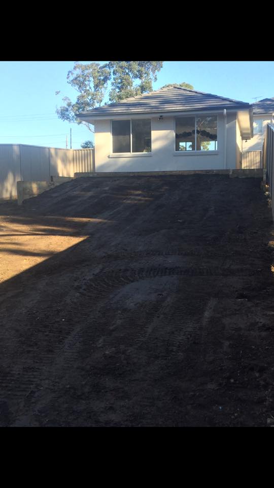 Backyard excavation & site cut
