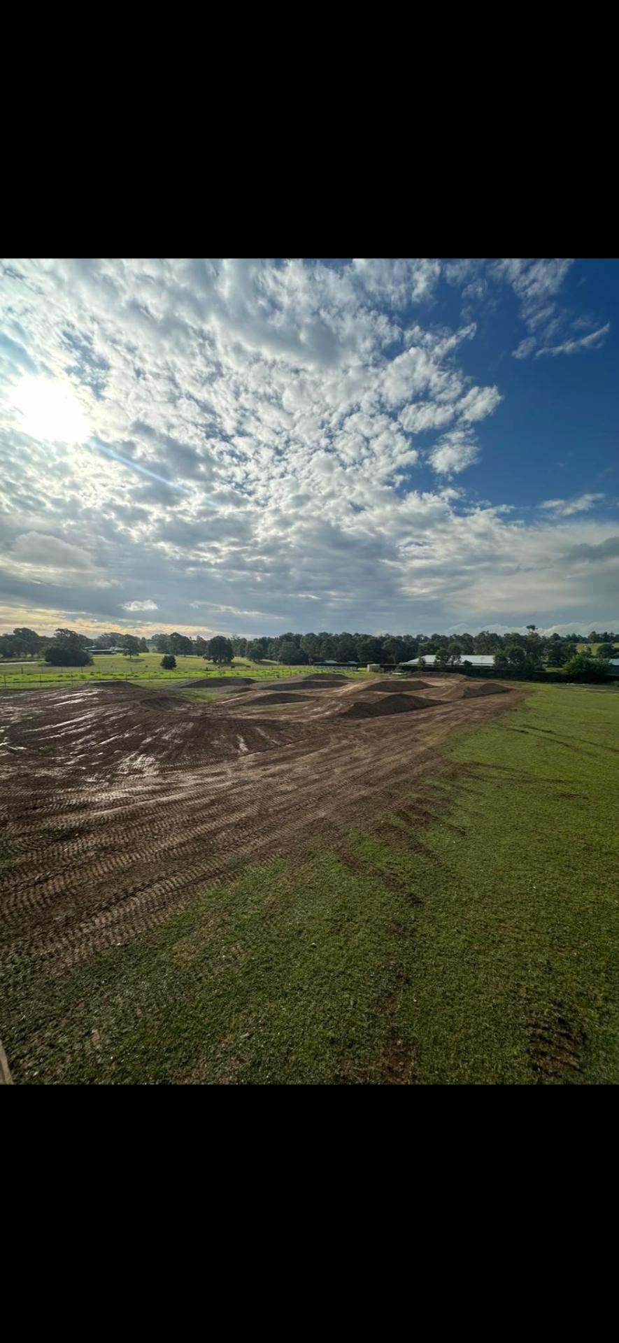 Freshly shaped MX track with jumps & berms