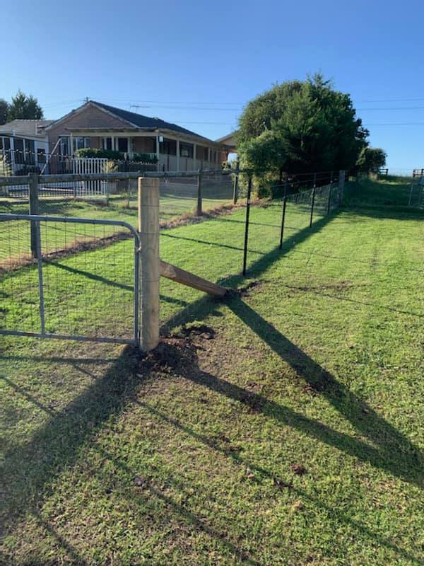 Rural post & wire fencing